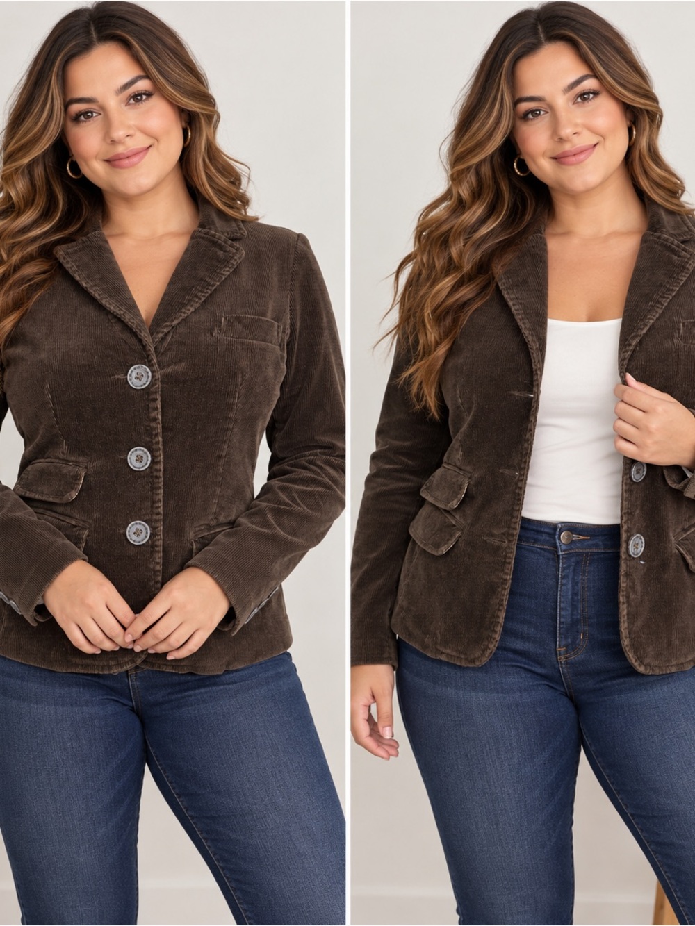 Paul & Joe for Target Brown Corduroy Blazer Jacket Size S Vintage Y2K